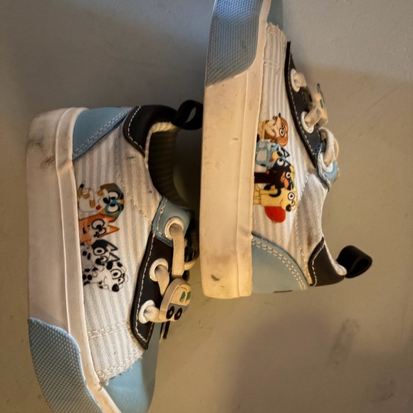 Bluey Other - Playful Cartoon Kids Sneakers - Light Blue and White